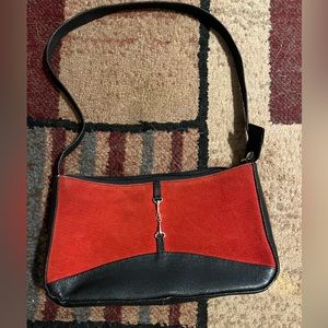 Cute suede leather and leather purse